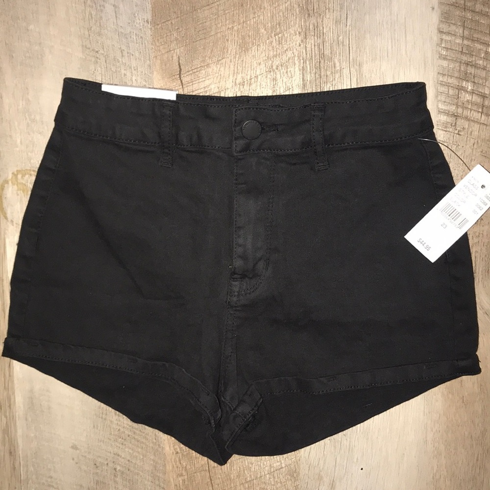 Kendall & Kylie black high wasted jean shorts.